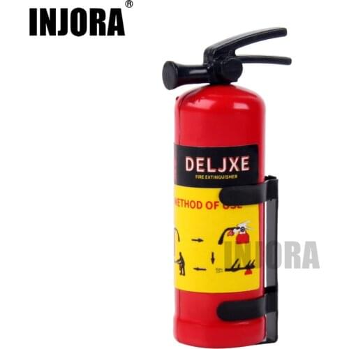INJORA RC Car Accessories Plastic Fire Extinguisher with Sticker for RC Rock Crawler Axial SCX10 90046 TRAXXAS TRX4 D90 VS4-10