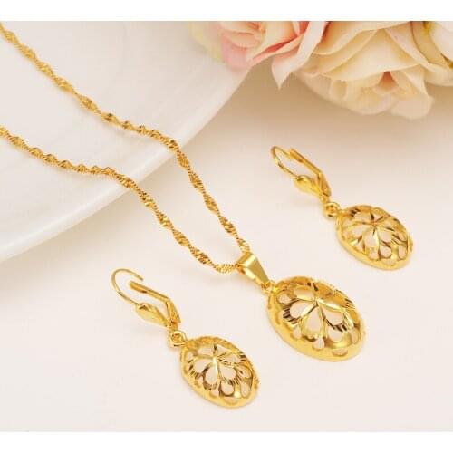 Bangrui Affordable set jewelry Ethiopian/ Nigeria women Wedding jewelry Gold Color Classic African women jewelry G