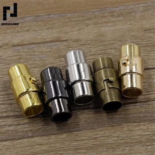 BASEHOME 5pcs/lot Strong Magnetic Clasps for 3/4/5/6/8mm Round Leather Cord DIY Bracelets Accessories Jewelry Connector