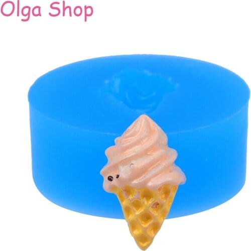 XYL025 17.5mm Ice Cream Flexible Silicone Mold - for Dessert, Fondant, Cake Decorating Tools, Gum Paste, Chocolate, Resin Clay