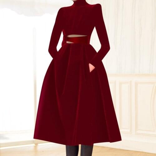 JSXDHK Autumn Winter Ball Gown Party Dress Runway Designer Women Velvet Patchwork Mesh Bow Dresses Vintage Thick Midi Vestidos