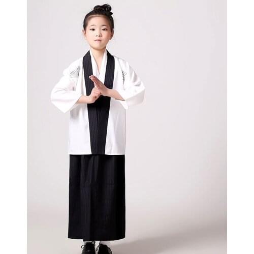 BALDAUREN New Girls Kimono Japanese Traditional Improved Printed Cardigan Pajamas Robe Small Flower Formal Kimono Set