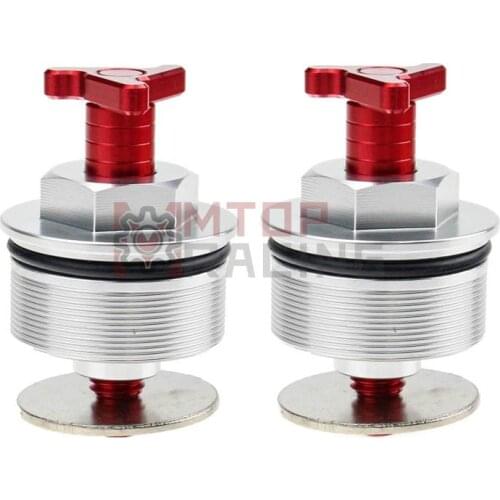 Preload Fork Caps For Suzuki DR650 1990-1995 41mm Tri Adjust Fork Bolts 1990 1991 1992 1993 1994 1995