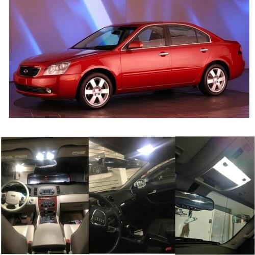 Car Interior Led Light Kit For 2006 Kia Amanti Magentis Optima Sedona Spectra Spectra5 Sportage Licnse plate Lamp error free