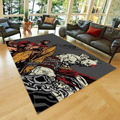 Herms Krotos & Leonidas Patterned Carpet ,Non Slip Floor Carpet,Teens Carpet,Turkish Rug