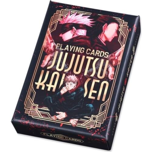 HOT Anime Jujutsu Kaisen Itadori Yuji Gojo Satoru Fashion Paper Poker Cosplay Gifts Desk Playing Cards Board Creative Toys Xmas