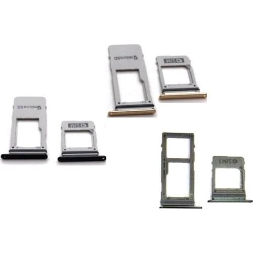 50set For Samsung Galaxy A8 2018 A530 Sim Card Tray SD Memory Card Slot Holder Single Dual Sim