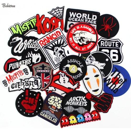Metal Band Rock Music Ironing Patches Embroidered Badge Punk Hippie Clothes Stickers for Jacket Jeans Applique