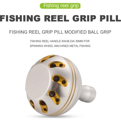 Metal Fishing Spinning Reel DIY Handle Knob Modified Grip Pill Outdoor Fishing Tackle Tools Wheel Machined Fishing Rocker Knob