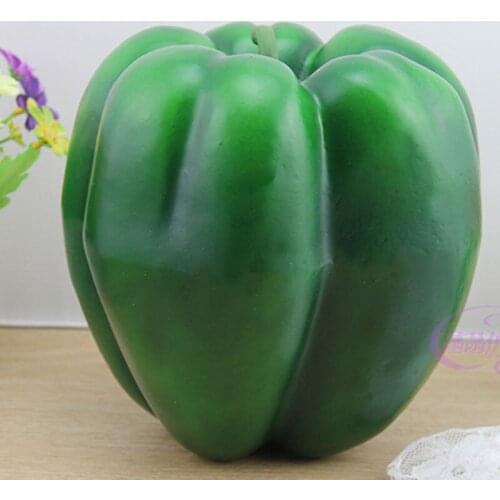 050 Oversize simulation of green peppers foamed fake vegetables pepper models 17*18cm