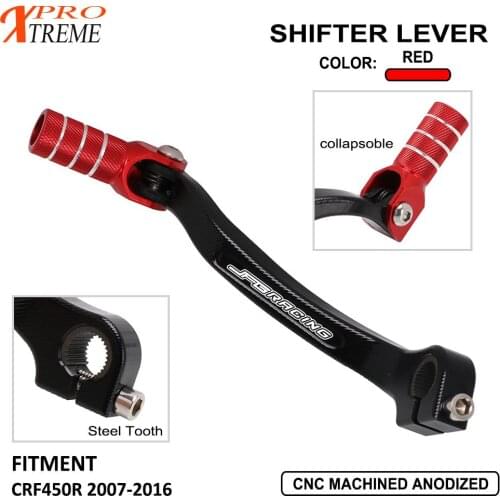 Motorcycle CNC Aluminum Folding Shifter Shift Pedal Lever Collapsoble Anti-fall For Honda CRF450R CRF 450R 450 R 2007-2016