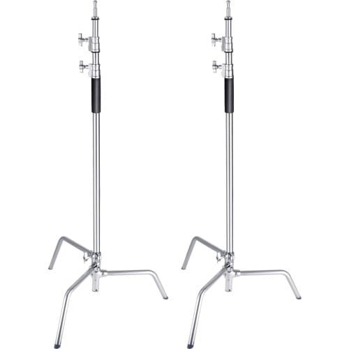 Neewer 5-10 feet/1.5-3m Light Stand Tripod Stainless Steel Heavy Duty Photography C-Stand For Spot Light,Softbox,Photo Studio