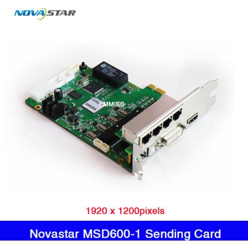 NovaStar Synchronous Full Color Sending Card MSD600 LED Display Sync Controller Support Max 1920*1200 Pixel ,Dual rj45 Export
