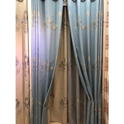 New Chinese-Style Chenille Elegant Velvet Jacquard Curtain Shade Curtains for Living Dining Room Bedroom Cotton Linen