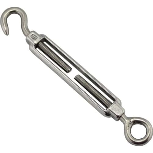 New 304 Stainless Steel Hook & Eye Turnbuckle Wire Rope Tension