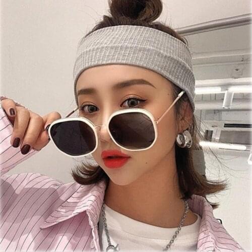 Ladies Polarized Fashion Brand Sunglasses 2021 Large Round White Glasses Luxury Designer Travel Driving Beach Sun Glasses Women