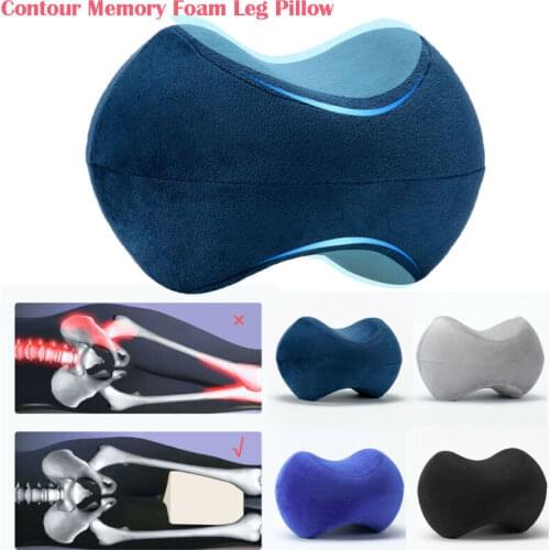 Orthopedic Pillow for Sleeping Memory Foam Leg Positioner Pillows Knee Support Cushion between the Legs for Hip Pain Sciatica
