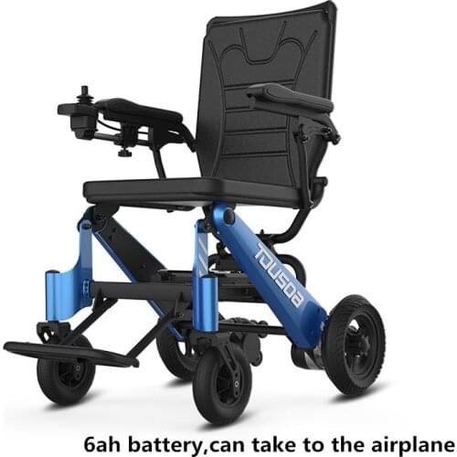 Portable Electric Wheelchair Handicapped Disabled Lightweight Accessories Joystick Scooter Travel Outside Electric Wheelchair