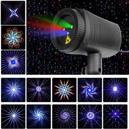 Christmas Stars laser light shower 24 Patterns projector effect Remote moving waterproof Outdoor Garden Xmas decorative lawn