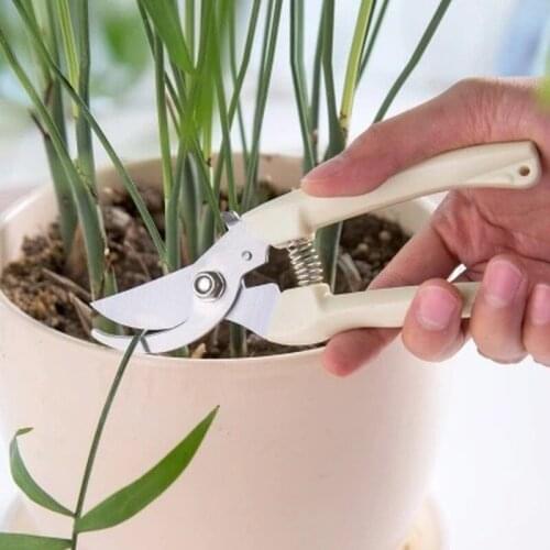 Stainless steel pruning straight head pruning garden fruit tree flower elbow scissors gardening tools