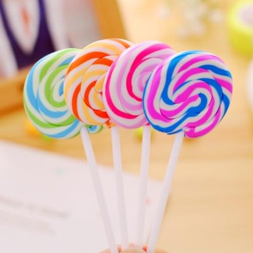 32pcs/pack Creative Stationery Cartoon Lolly Sugar Style Pencil Eraser Rubber Student Prize Gift