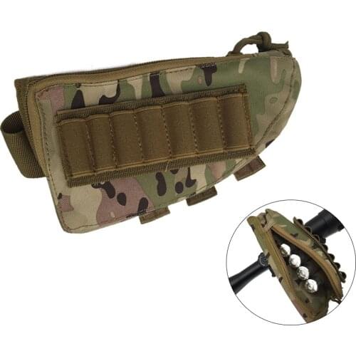 Tactical Airsoft Rifle Buttstock Shotgun Pouch Quike Mounting Shotgun Nylon Magazine Bags Military Hunting Accessories