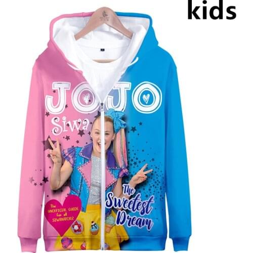 2 To 14 Years Kids Hoodies JOJO SIWA 3D Printed Hoodie Sweatshirt Boys Girls Fashion Harajuku Jacket Coat Teen Clothes