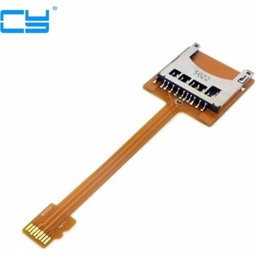 Micro SD TF Memory Card Kit Male to SD Female Extension Soft Flat FPC Cable Extender 10cm