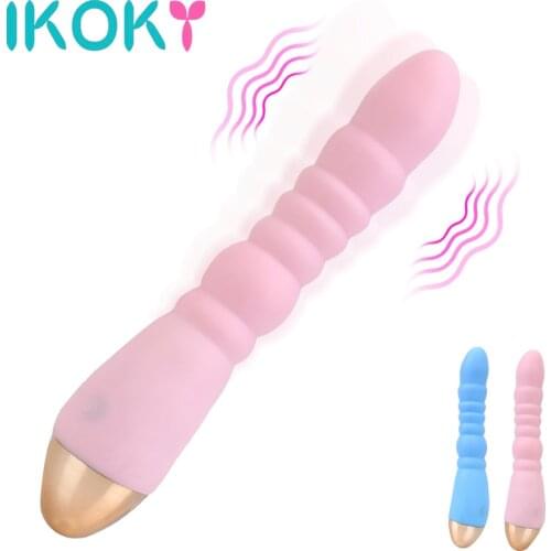 IKOKY 10 Mode Dildo Vibrator G-spot Massager Anal Beads Prostate Stimulation Female Masturbation Sex Toys for Women Sex Shop