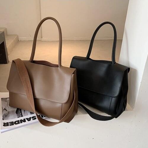 Vintage Large Tote Bag 2020 Fashion New High Quality PU Leather Womens Designer Handbag High Capacity Shoulder Messenger Bag