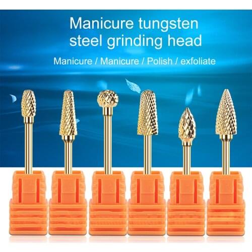 Tungsten Steel Nail Drill Bit Gel Polish Removal Milling Pedicure Manicure Tool