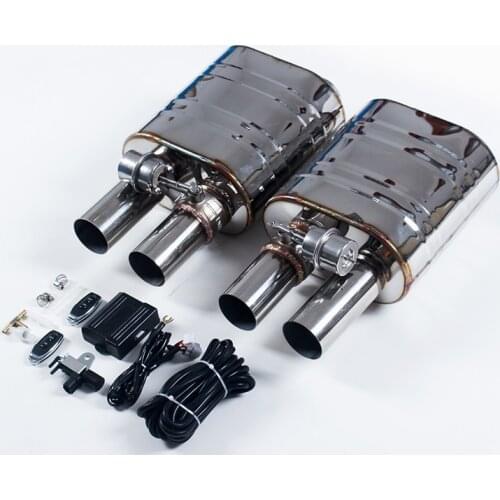 Car Exhaust Air Sound Valve Muffler System With Remote Controller Double Silencer For Gasoline Engine