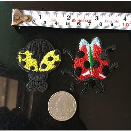 1pcs Ladybug Embroidery Patch for Clothes Iron On Patch Sewing Applique Clothes Sticker Badge Apparel Sewing Garment Accessories