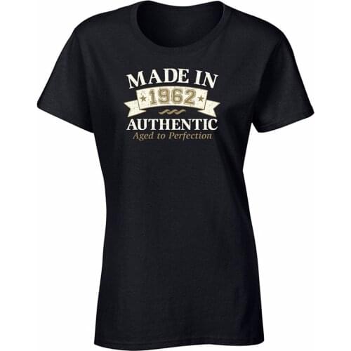 Tee Shirt For Women O-Neck Tops Female New Fashion For Women Short Sleeve Happy 55Th Birthday Gift Bundle With 1962 Womens Tees