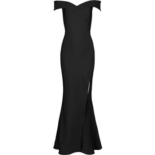 2020 summer new women strapless bandage dress strapless tight flared pants sexy high split dress party club clothing