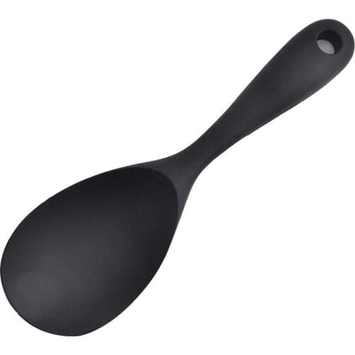 1pcs long handle rice spoon food grade silicone heat cooking H3P2 accessories resistant non-stick spoon tools rice kitchen O2U2
