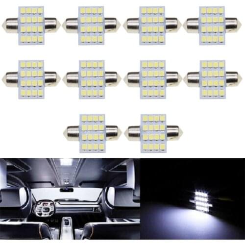 10 Piece car decoration led dome 36mm c5w LED cold white bulb inside car reading license plate lamp LED lamp 12V bulb