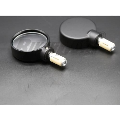 2Pcs Universal Motorcycle Mirror Chrome plated Black 22mm Handle Bar End Rearview Side Mirrors Motor Accessories