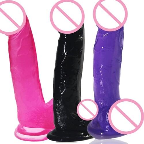 21CM HUGE cock Erotic Toys Artificial Realistic JELLY BIG Penis Prostate Massage Anal soft Dildo Sex Toys for Women Masturbation