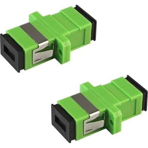 50pcs/lot SC APC Simplex Optical Fiber Coupler SC Fiber Flange SC APC Connector