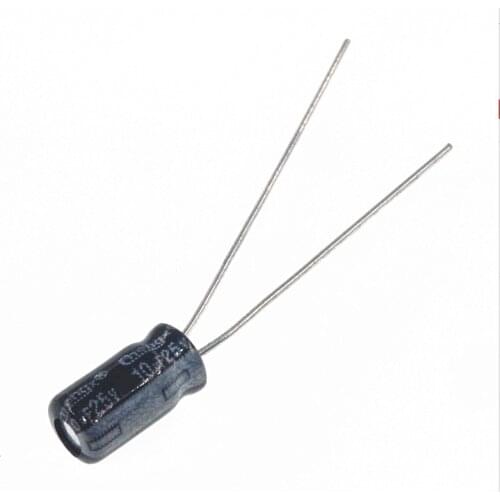 50PCS Higt quality 25V10UF 4*7mm 10UF 25V 4*7 Electrolytic capacitor