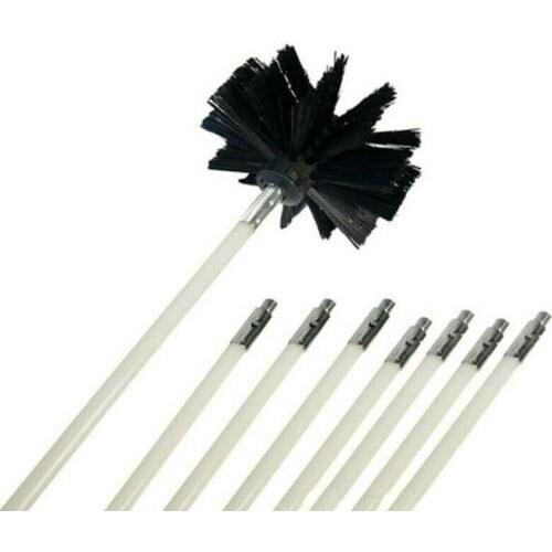 9pcs/set Chimney Cleaner Sweep Inner Wall Cleaning Brush Tool 8 Flexible Rods Kit Chimney Cleaner Accessories New