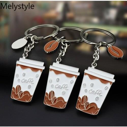 2019 Espresso-Accessories Coffee Keychains Mini Coffee-Milk-Cup Tamper Grinder Key Chain Cafe Gift Lovers Barista Keyring gift