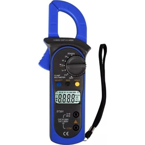 ANENG ST201 Digital Clamp Multimeter 4000 Counts Clamp Ammeters Transistor Capacitor Tester Power Test Automotive Current Tester