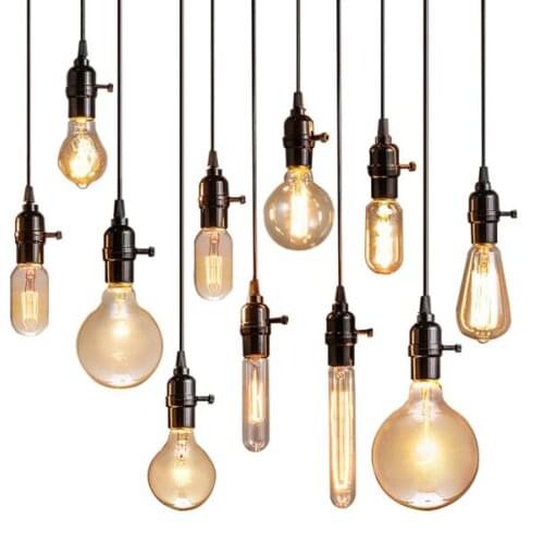 Edison antique chandelier lamp holder E27 screwdriver lampholder bar teahouse retro lamp head hanging line fixture accessories