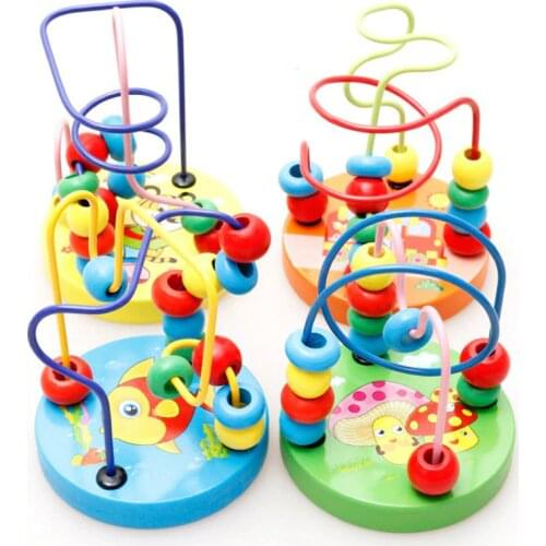 Baby Toddler Educational Lovely Animals Round beads Kids Toys For Newborns Children Cribs Stroller Mobile Montessori 9*11cm