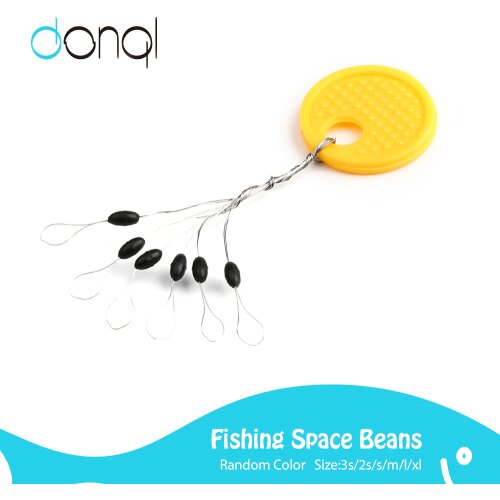 DONQL 20PCS Rubber Float Stops Space Beans Oval Stopper Connector Line Buoys Fishing Bobber Float Fishing Space Beans