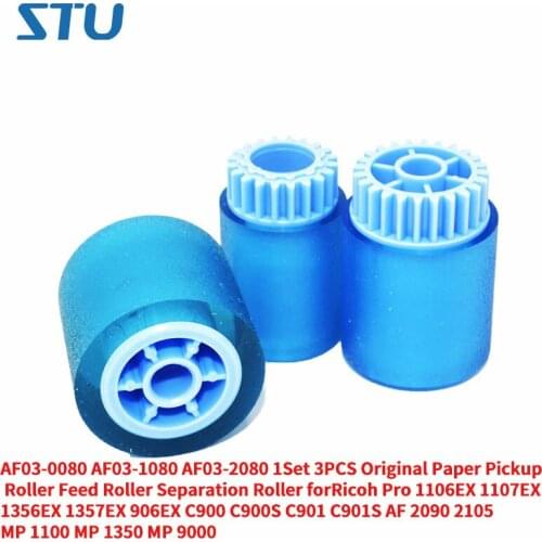 AF03-0080 AF03-1080 AF03-2080 1Set 3PCS New Pickup Roller Kit for Pro 1106EX 1107EX 1356EX 1357EX 906EX C900 C900S C901 C901S