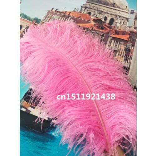 Perfect 20pcs 70-75cm / 28-30inch natural pink ostrich feathers wedding decoration DIY stage performance Clothing accessories