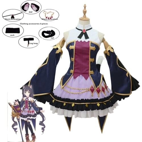 Game Princess Connect! Re:Dive Kiruya Kyaru Momochi Cosplay Costume Halloween Christmas Party Full Set Costume